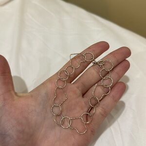 sterling silver heart clasp bracelet